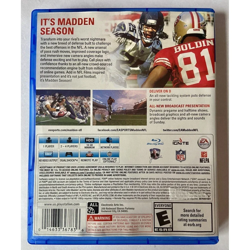 Madden NFL 15 (Sony PlayStation 4, 2014)